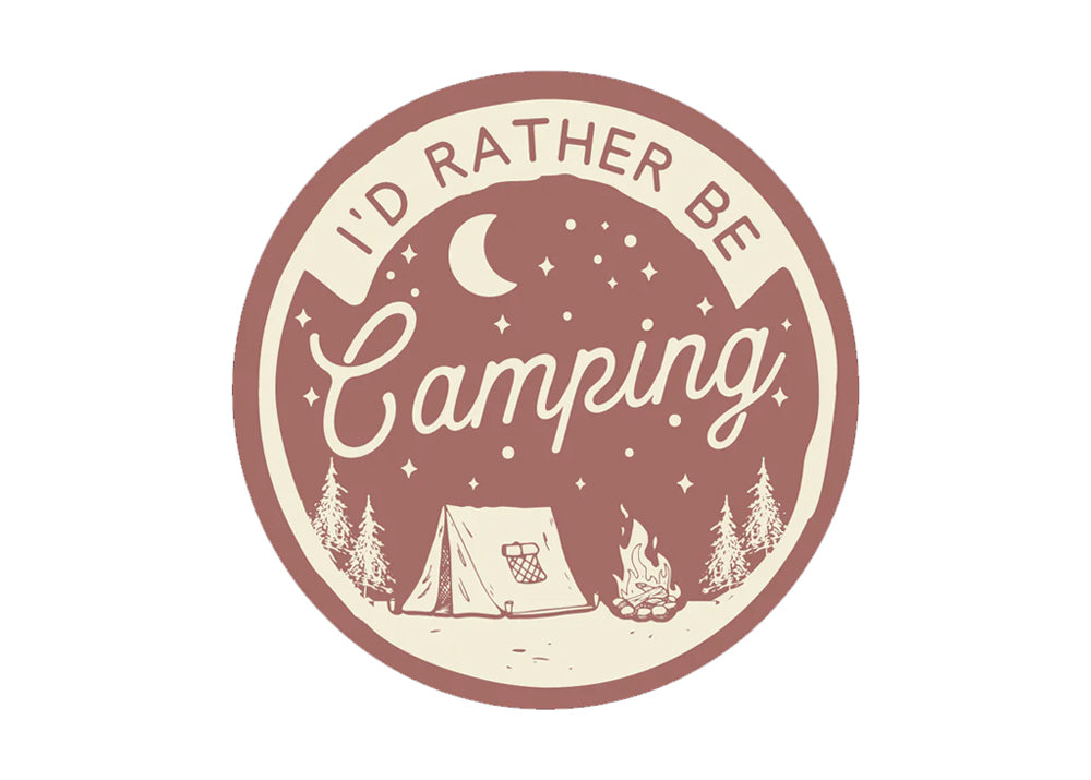 camping aufkleber Stickers Northwest I'd Rather Be Camping Sticker