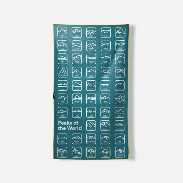 Nomadix Ultralight Towel Peaks of the World Teal Ocean