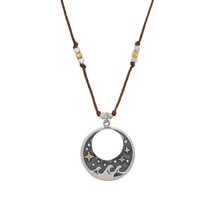 Bronwen Landscape Necklace Open Sea / Espresso