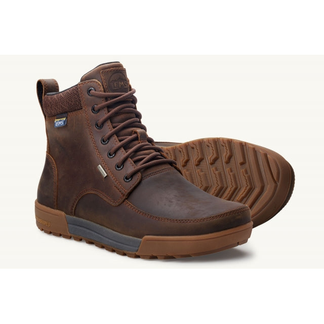 Lems Shoes Boulder Summit Waterproof Rugged Bark