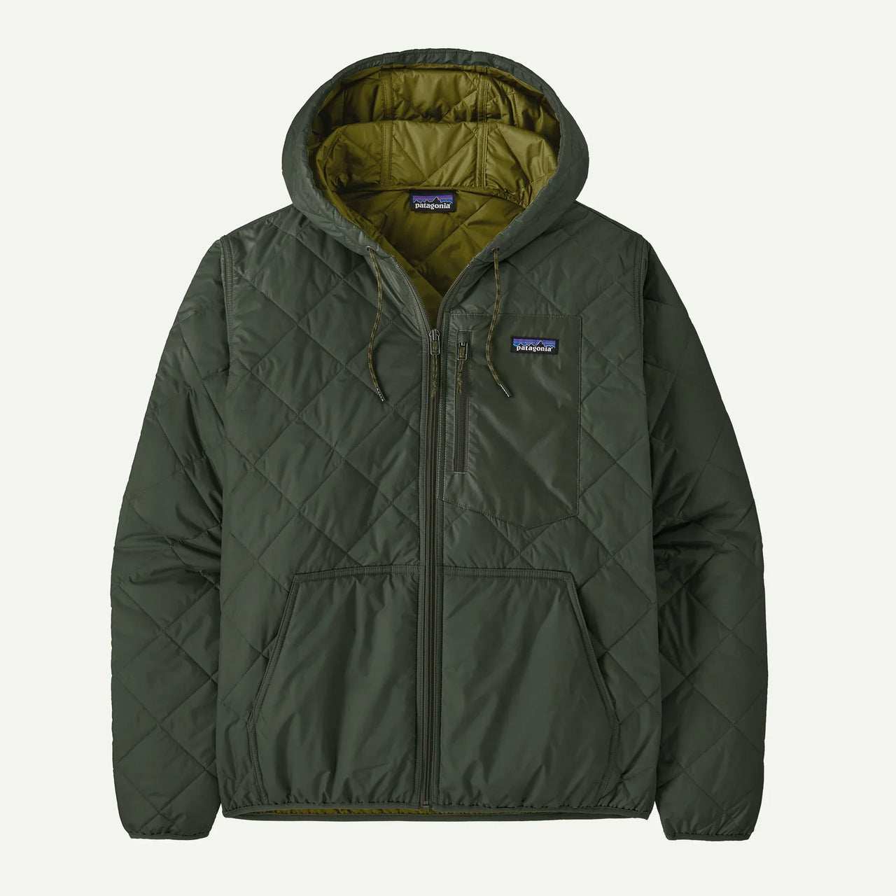 Patagonia Diamond Quilted Bomber Hoody Blue Sage