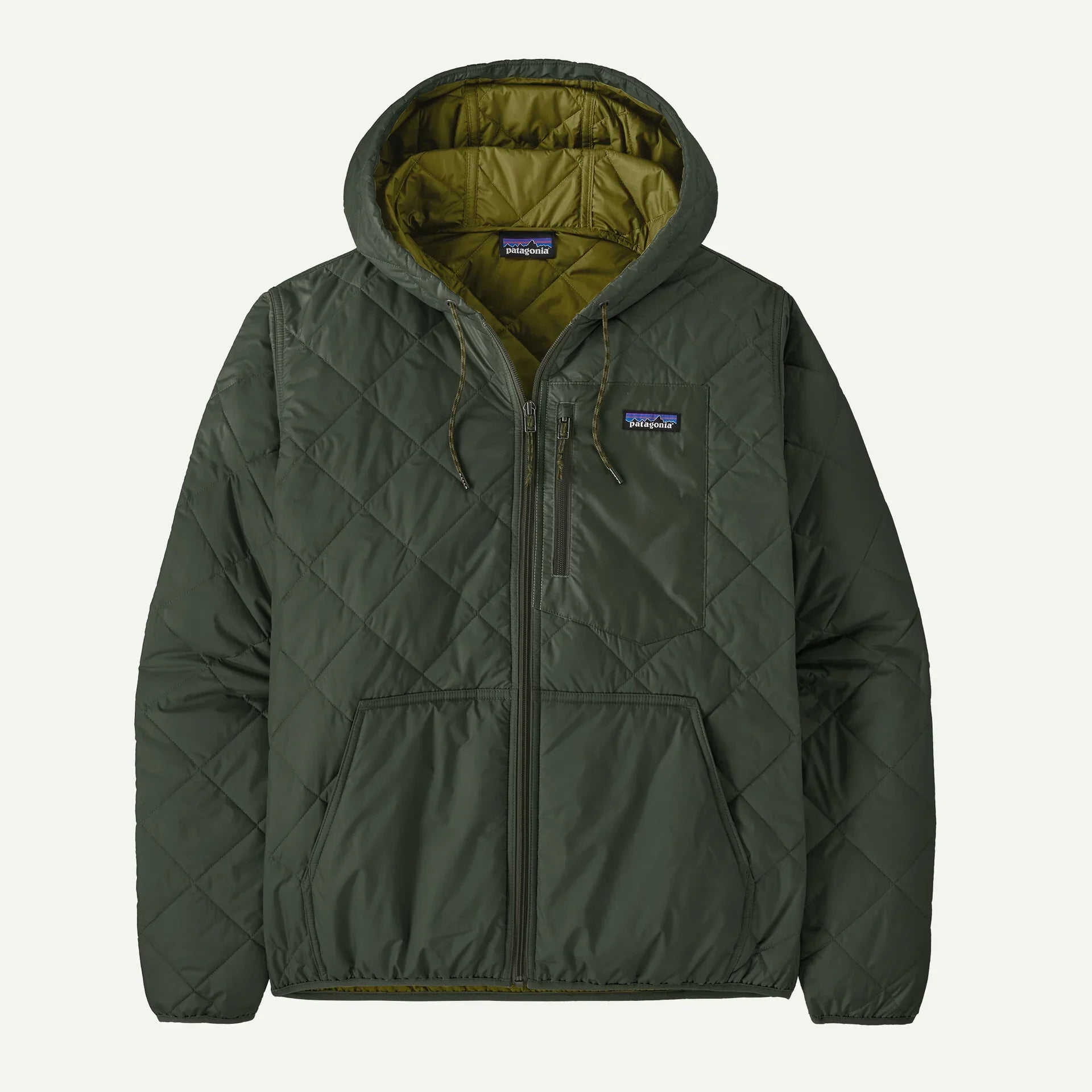 Patagonia Diamond Quilted Bomber Hoody Blue Sage
