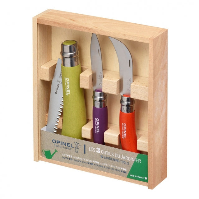 Opinel Gardener Set (No.08 Garden, No.08 Billhook, No.12 Saw)