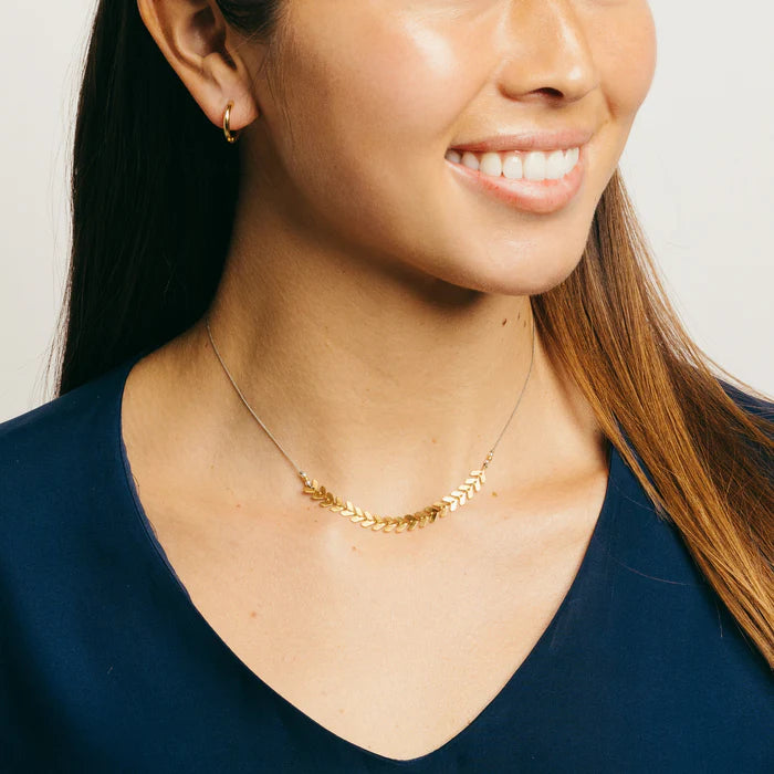 Bronwen Cascade Necklace - Gold / 16