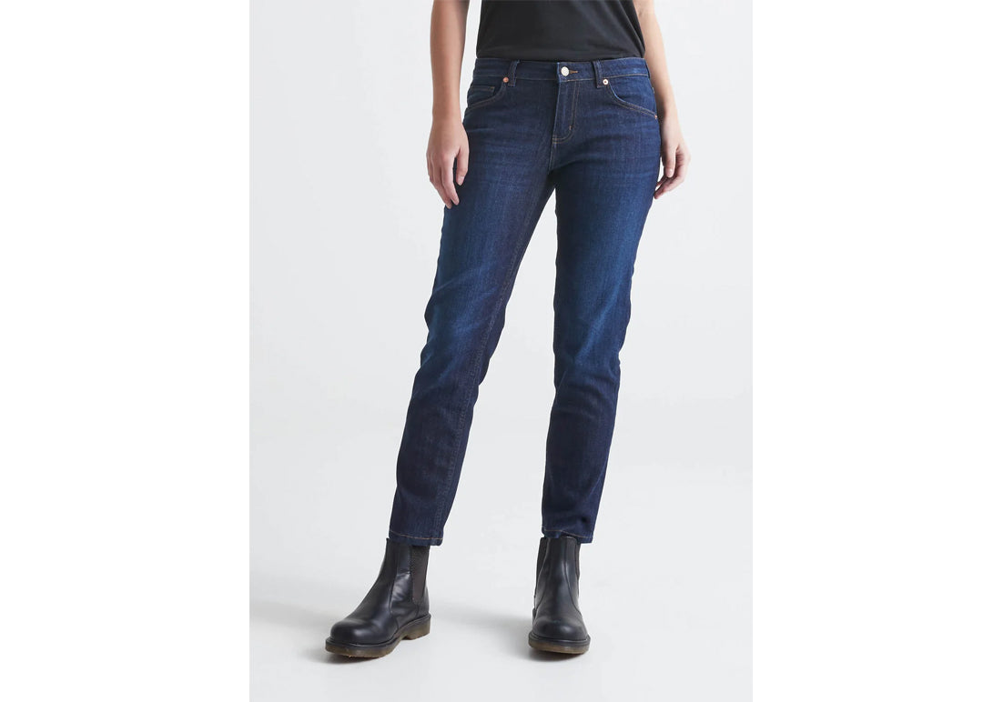 Duer Women's Performance Denim Girlfriend Dark Stone
