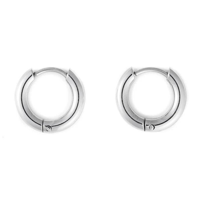Bronwen Handy Huggie Hoop - Stainless Steel / Small