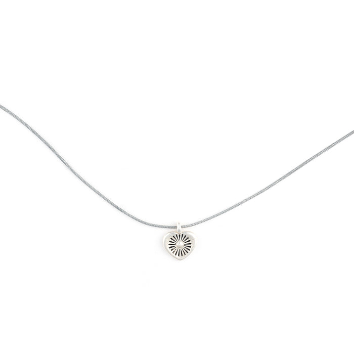 Bronwen Tiny Charm Necklace Happy Heart / Charcoal