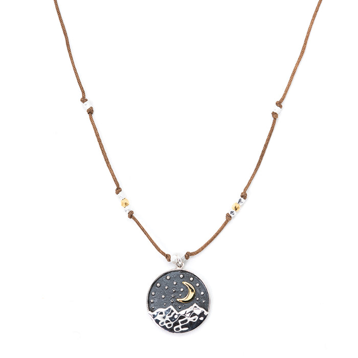 Bronwen Landscape Necklace Moon / Taupe