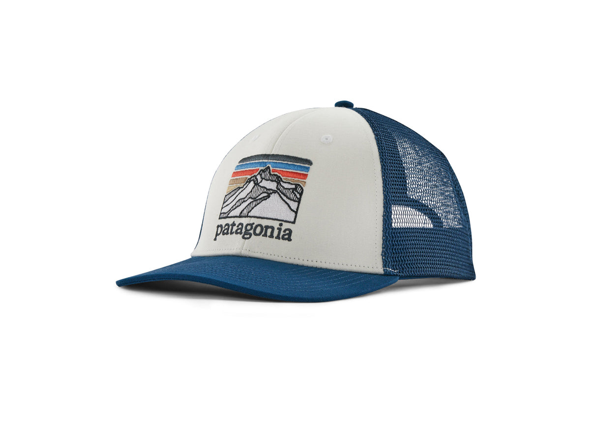 Patagonia Line Logo Ridge LoPro Trucker Hat, White/Lagom Blue