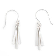 Bronwen Pinnacle Earrings - Silver Short