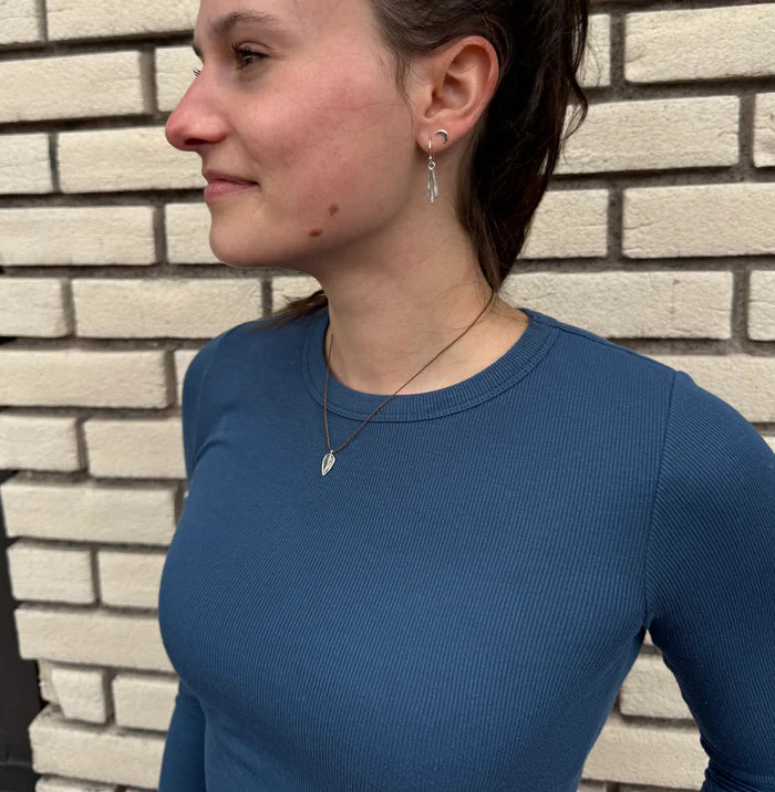 Bronwen Pinnacle Earrings - Silver Short