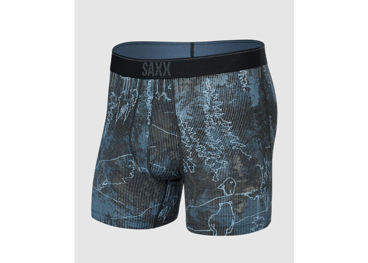 Saxx Quest Boxer Fly In Lana Merino Per Uomo – Intimo Sportivo Con Tecnologia BallPark Pouch, Vita Anti-Rotolamento, Cucitura 15 Cm