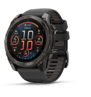 Garmin Fenix 8 – 43 Mm, Amoled Sapphire, Soft Gold with Fog Gray/Dark Sandstone Silicone Band