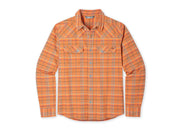 Stio Junction Flannel in Vibrant Sunset color