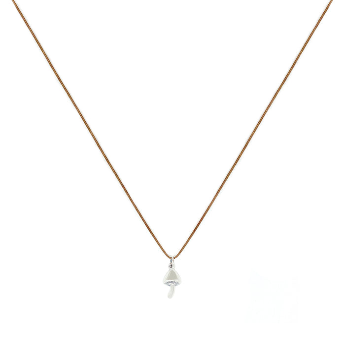 Bronwen Tiny Charm Necklace Mushroom / Black