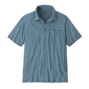 Patagonia Mens Cotton in Conversion Lightweight Polo Shirt Still Blue