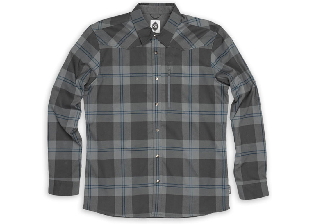 Club Ride Men's Griffin Flannel 2-Layer Shacket Shady Grey Pond