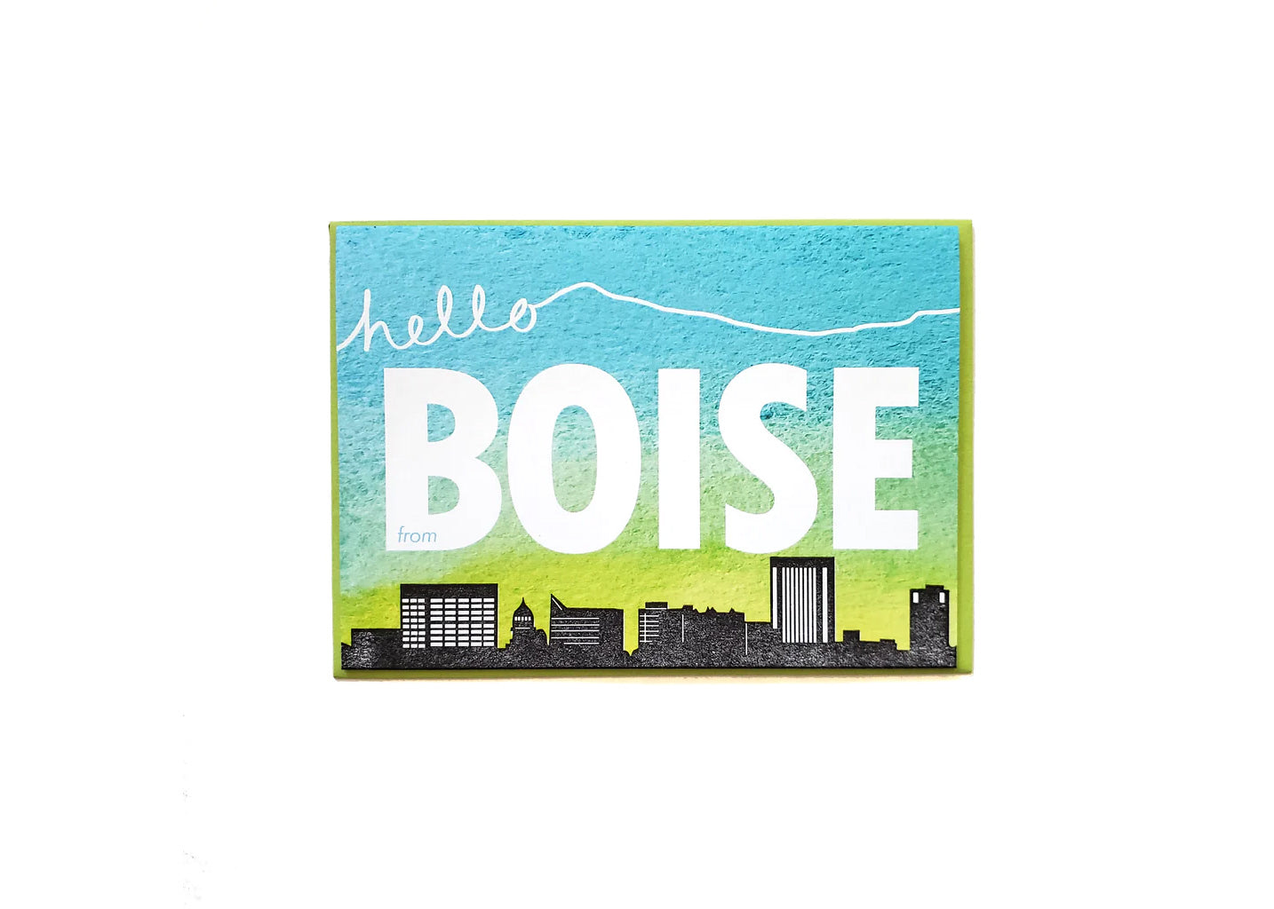 Hello Boise Skyline Card - Idaho Mountain Touring