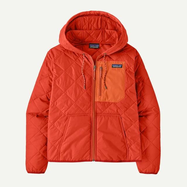 Patagonia Diamond Quilted Bomber Hoody Hot Ember
