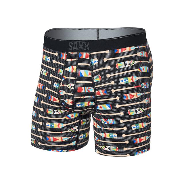 Saxx Mens Quest Quick-dry Mesh Boxer Briefs Oartiz - Black