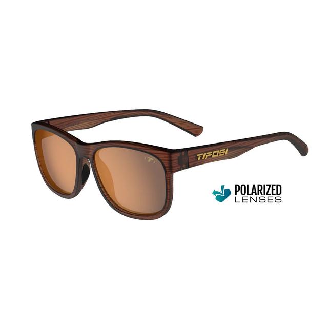 Tifosi Swank Xl Polarized | Woodgrain Brown Polarized Lens