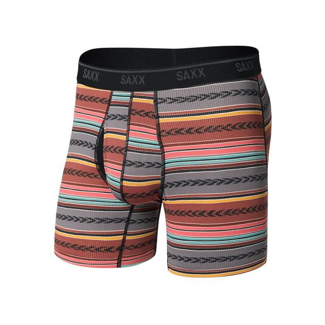 Saxx Quest Quick-dry Mesh Boxer Briefs Globetrekker Stripe-Multi