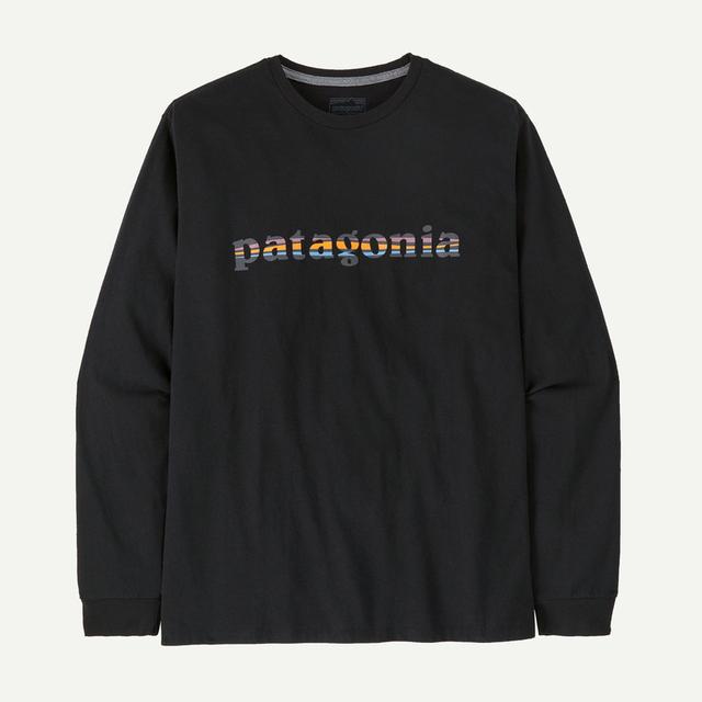 Patagonia Long Sleeved '73 Text Logo Responsibilitee Black