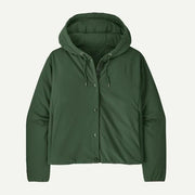 Patagonia ウィメンズ・ナノエア・スナップ・フーディ Canopy Green