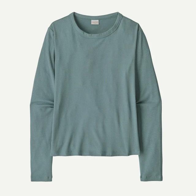 Patagonia Long Sleeved Rib Knit Top Blue Sage