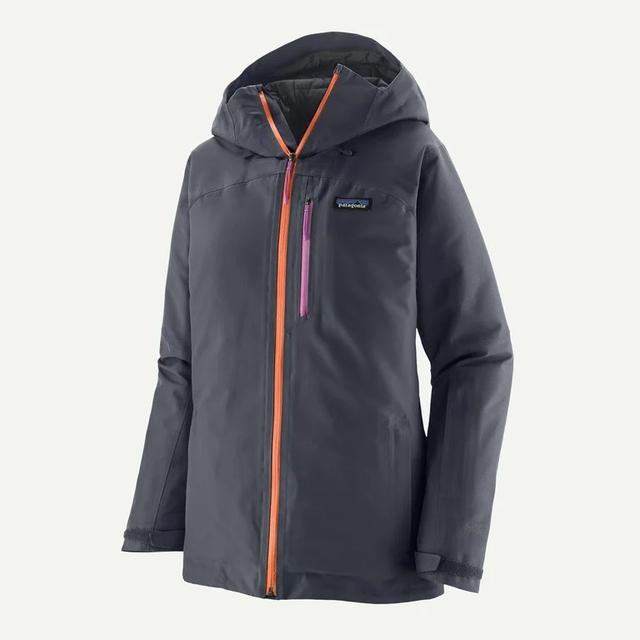 Patagonia Insulated Powder Town Jacket Smolder Blue w/Orange Peel