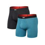 Saxx Multi-sport Mesh (2 Pack) Boxer Briefs Hydro Blue/Faded Black