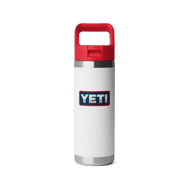 Yeti Rambler 18 Oz Water Bottle - White/rescue Red/badge White/Rescue Red/Badge