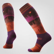 Smartwool Snowboard Twilight Vista Over The Calf Socks Purple Iris