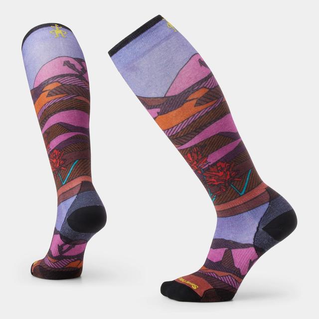 Smartwool Ski Floral Field Print Over The Calf Socks Picante