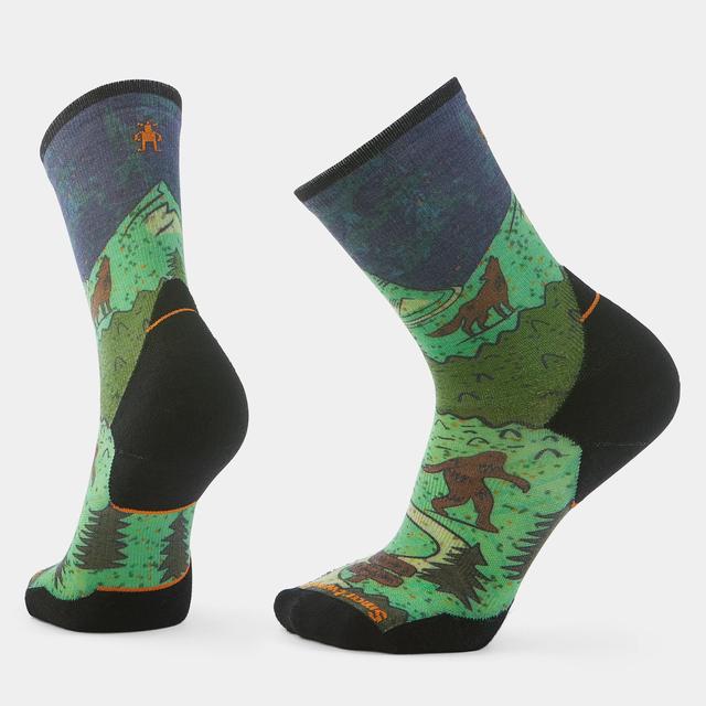 Smartwool Trail Run Neature Print Crew Socks Twilight Blue Twilight Blue