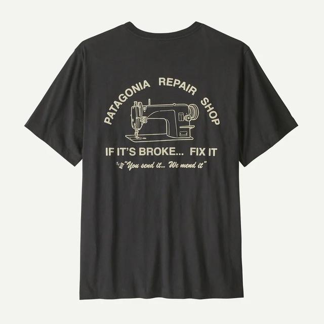 Patagonia Mens Repair Shop T Shirt Ink Black