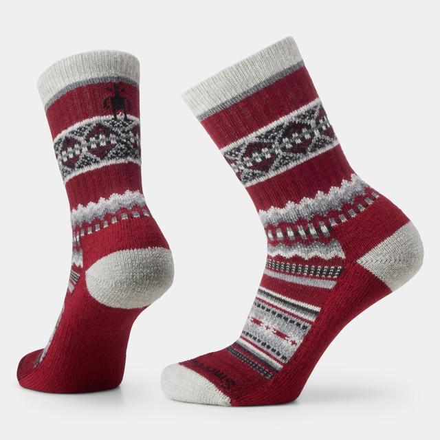 Smartwool Unisex Everyday Cozy Snowed In Sweater Crew Socks Tibetan Red