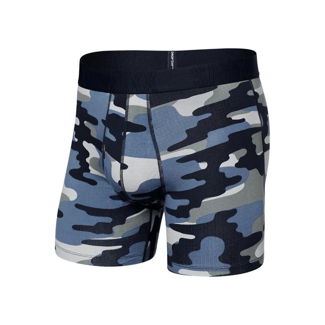 Saxx Droptemp Cooling Cotton Boxer Briefs Tidal Camo- Blue