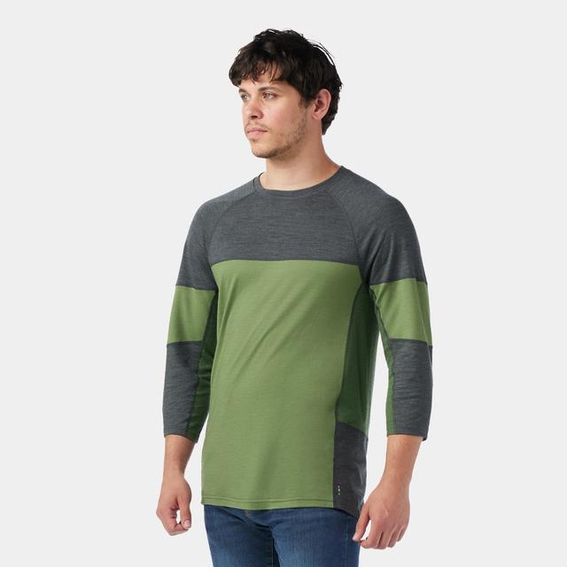 Smartwool Mountain Bike 3/4 Sleeve Jersey Charcoal/Fern Green