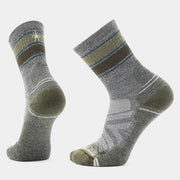 Smartwool Unisex Hike Striped Mid Crew Socks Ash/Charcoal