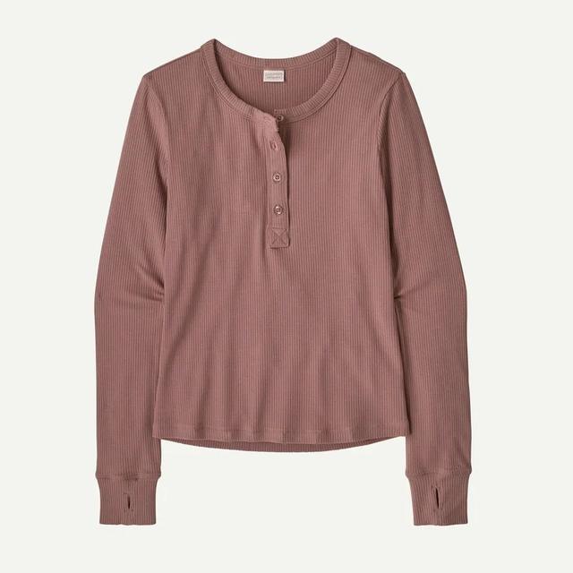 Patagonia Long Sleeved Rib Knit Henley Moonrise Taupe