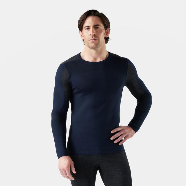 Smartwool Intraknit Thermal Merino Base Layer Colorblock Crew Top Deep Navy/Charcoal