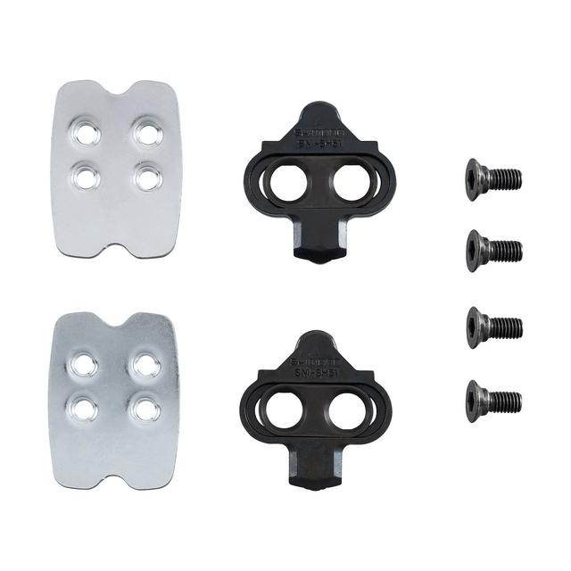 Shimano Cycling Sm-sh51 Spd Cleat Set (Pair) Single Release W/ Cleat Nut Black