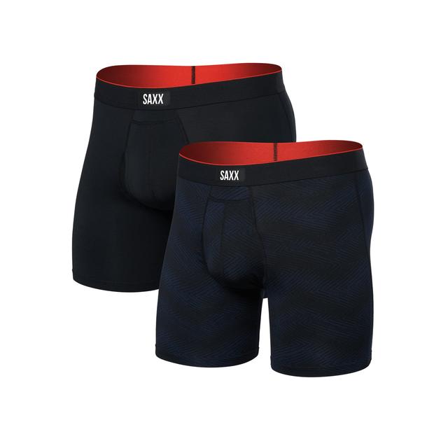 Saxx Multi-sport Mesh (2 Pack) Boxer Briefs Full Tilt Chevron/Black