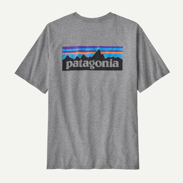 Patagonia Mens P-6 Logo Responsibili-Tee® Gravel Heather