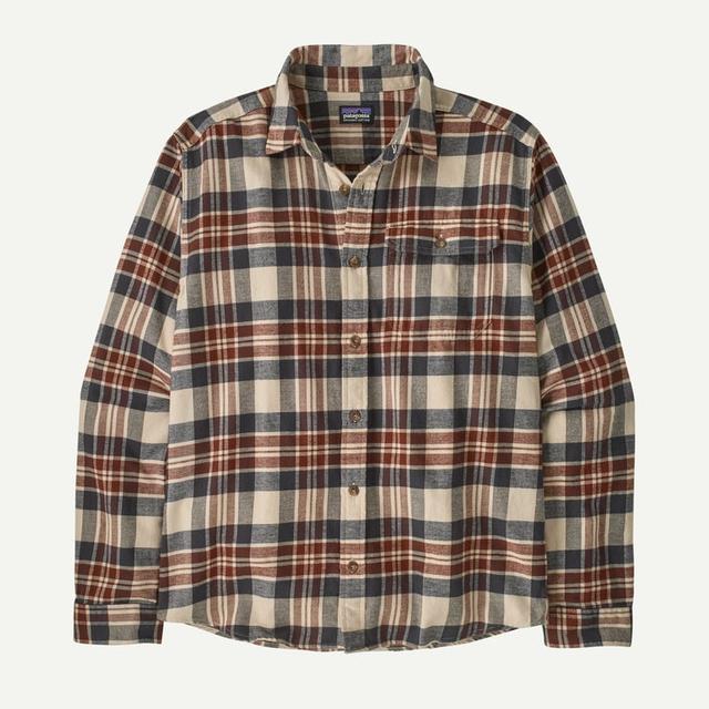 Patagonia Long Sleeved Lightweight Fjord Flannel Shirt Dried Vanilla