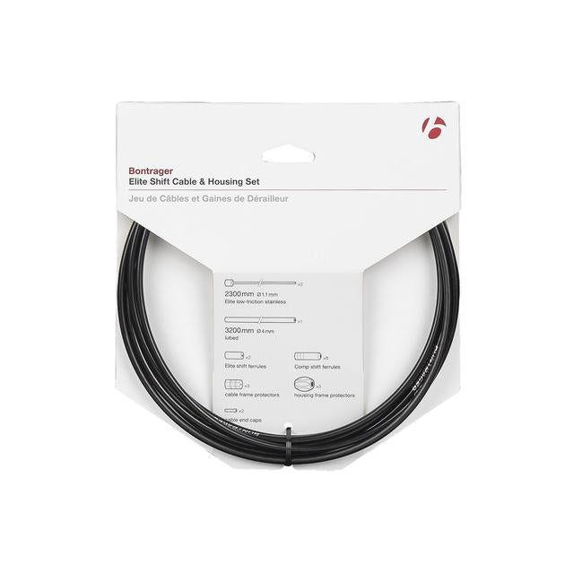 Trek Bontrager Elite Shift Cable & Housing Set Black