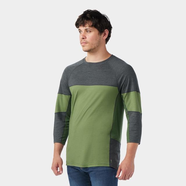 Smartwool Mountain Bike 3/4 Sleeve Jersey Charcoal/Fern Green
