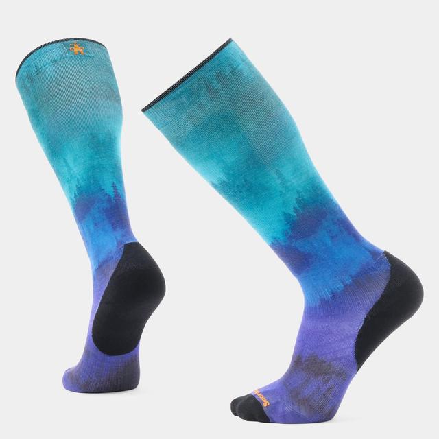 Smartwool Unisex Ski Compression Print Over The Calf Socks Black