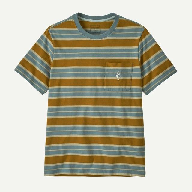 Patagonia Midweight Water People Mark Pocket Tee Blue Sage